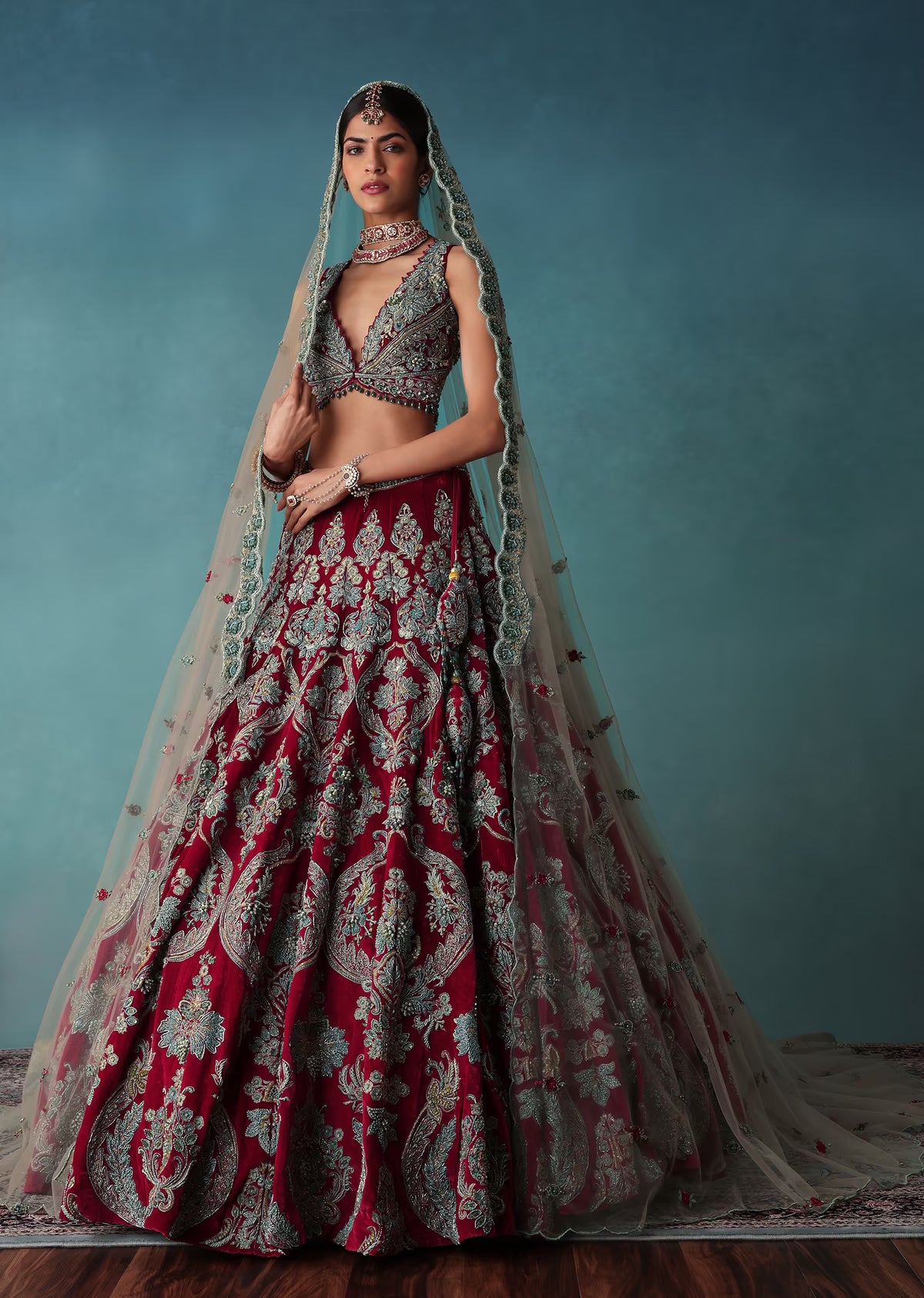 deep_red_hand_embroidered_bridal_lehenga-sg167095_9_-1-1 - Kalki Fashion  Blog – Latest Fashion Trends, Bridal Fashion, Style Tips, News and Many More