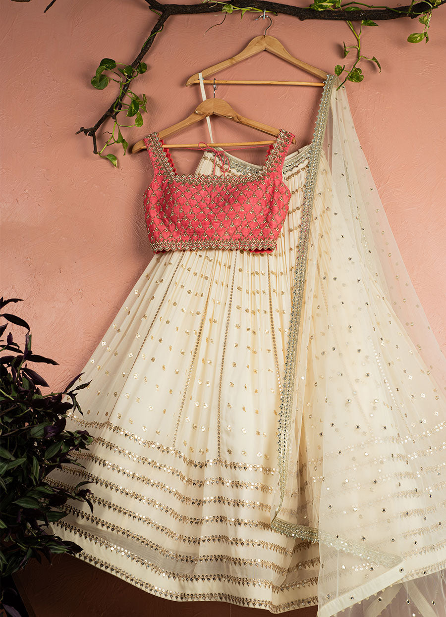 Shop Anisha Shetty lehengas, anarkalis, kurtas and more online at  WaliaJones.com. We offer FREE SHIPPING … | Indian outfits lehenga, Gown  party wear, Lehnga designs