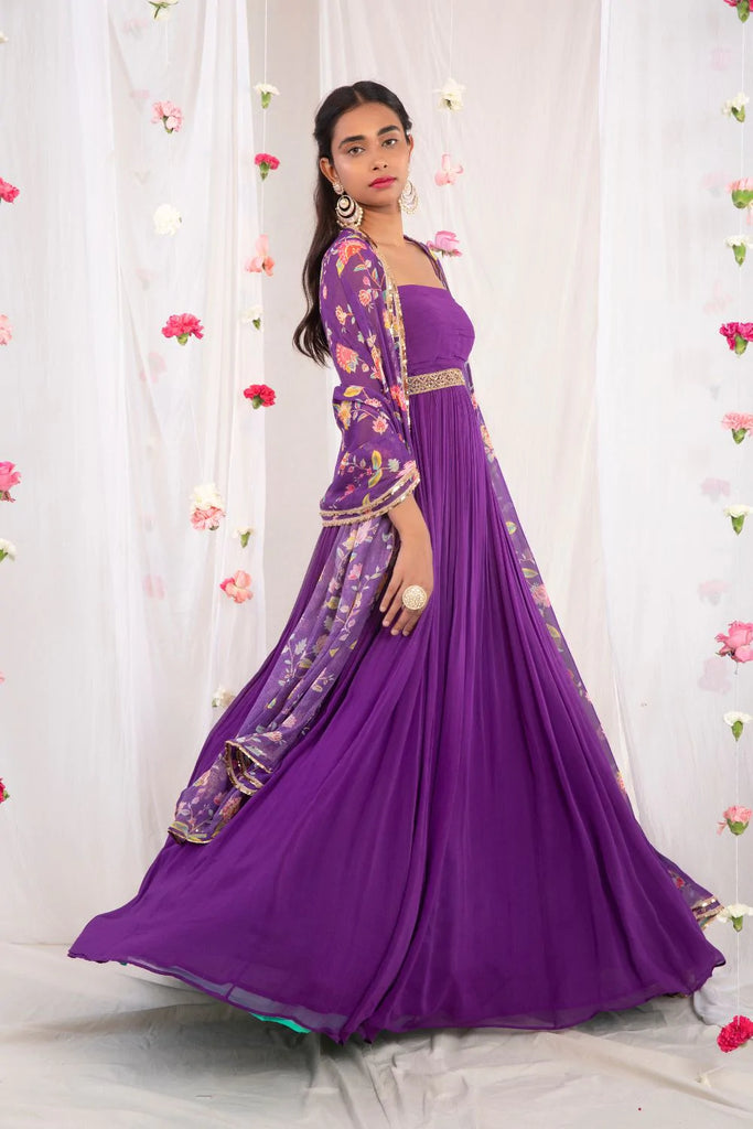 indian clothes uk, india clothing, indian outfit women, indian clothes online uk, dress indian, indian dresses uk, indian lehengas, gown india, traditional indian dresses, dresses for wedding wear, dresses for cocktail, wedding outfits indian, anarkali, evening dresses for party, bridal asian outfit, Lehenga, Lehnga, Shoulder veil dress, Indian partywear, Ethnic fashion, Bollywood outfit, Purple Anarkali Set, Draped Anarkali Set