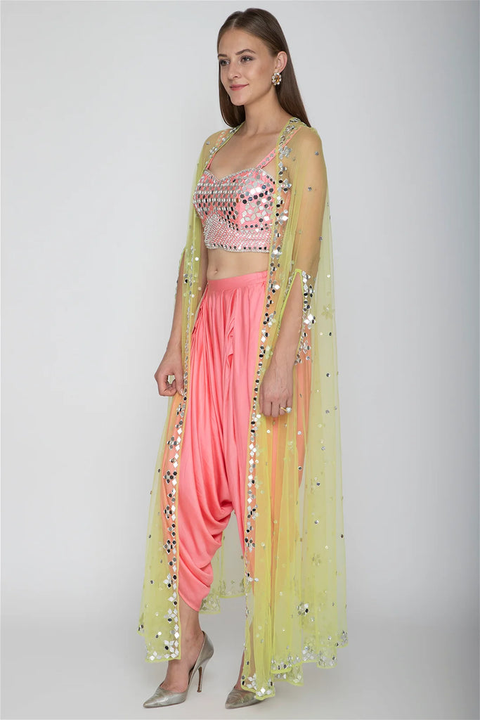 indian clothes uk, india clothing, indian outfit women, indian clothes online uk, dress indian, indian dresses uk, indian lehengas, gown india, traditional indian dresses, dresses for wedding wear, dresses for cocktail, wedding outfits indian, anarkali, evening dresses for party, bridal asian outfit, Lehenga, Lehnga, Shoulder veil dress, Indian partywear, Ethnic fashion, Bollywood outfit, Embroidered Blouse, Dhoti Pants & Cape, Pink Embroidered Blouse, Yellow Cape