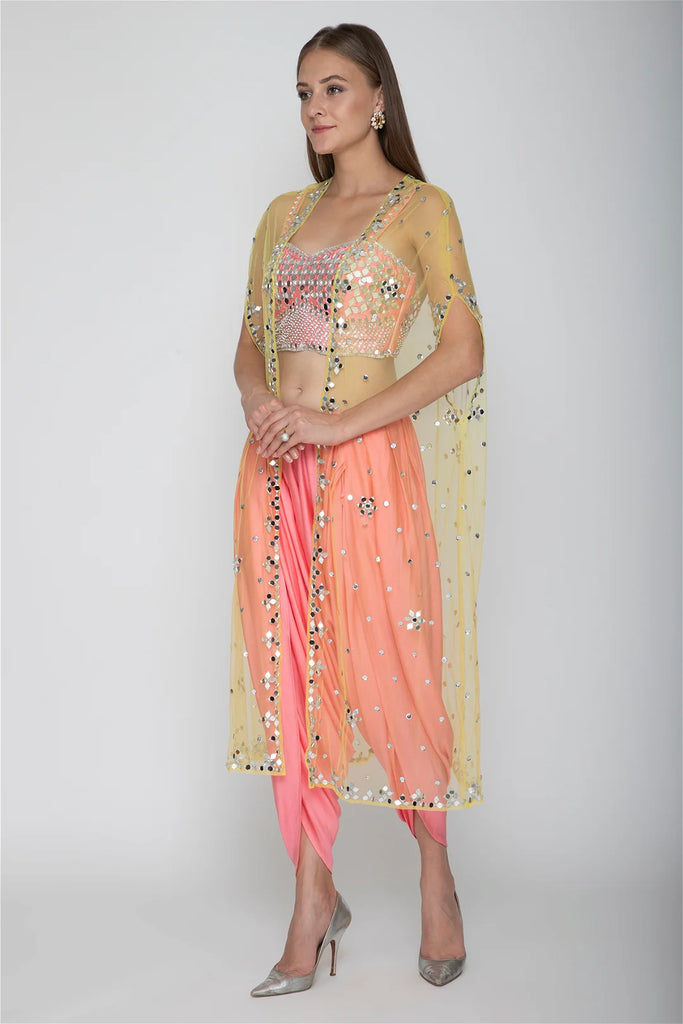 indian clothes uk, india clothing, indian outfit women, indian clothes online uk, dress indian, indian dresses uk, indian lehengas, gown india, traditional indian dresses, dresses for wedding wear, dresses for cocktail, wedding outfits indian, anarkali, evening dresses for party, bridal asian outfit, Lehenga, Lehnga, Shoulder veil dress, Indian partywear, Ethnic fashion, Bollywood outfit,  Pink Embroidered Blouse, Embroidered Blouse, Dhoti & Cape