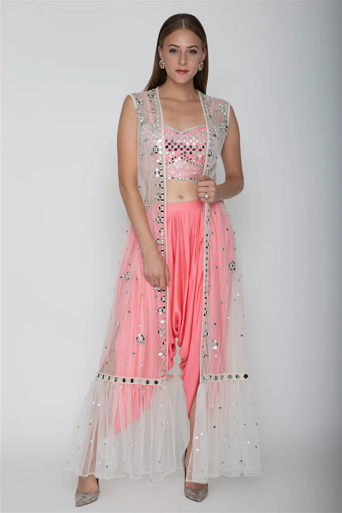 indian clothes uk, india clothing, indian outfit women, indian clothes online uk, dress indian, indian dresses uk, indian lehengas, gown india, traditional indian dresses, dresses for wedding wear, dresses for cocktail, wedding outfits indian, anarkali, evening dresses for party, bridal asian outfit, Lehenga, Lehnga, Shoulder veil dress, Indian partywear, Ethnic fashion, Bollywood outfit, Pink Embroidered Blouse, Dhoti Pants, White Cape, Embroidered Blouse