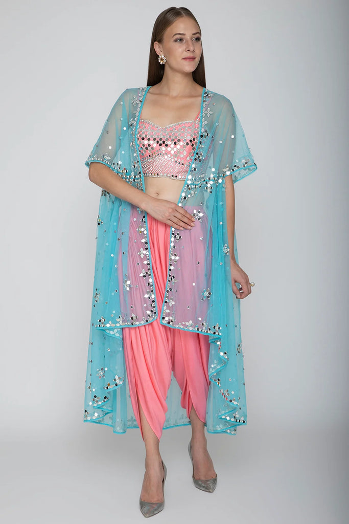 indian clothes uk, india clothing, indian outfit women, indian clothes online uk, dress indian, indian dresses uk, indian lehengas, gown india, traditional indian dresses, dresses for wedding wear, dresses for cocktail, wedding outfits indian, anarkali, evening dresses for party, bridal asian outfit, Lehenga, Lehnga, Shoulder veil dress, Indian partywear, Ethnic fashion, Bollywood outfit, Pink Embroidered Blouse, Dhoti Pants, Sky Blue Cape, Embroidered Blouse