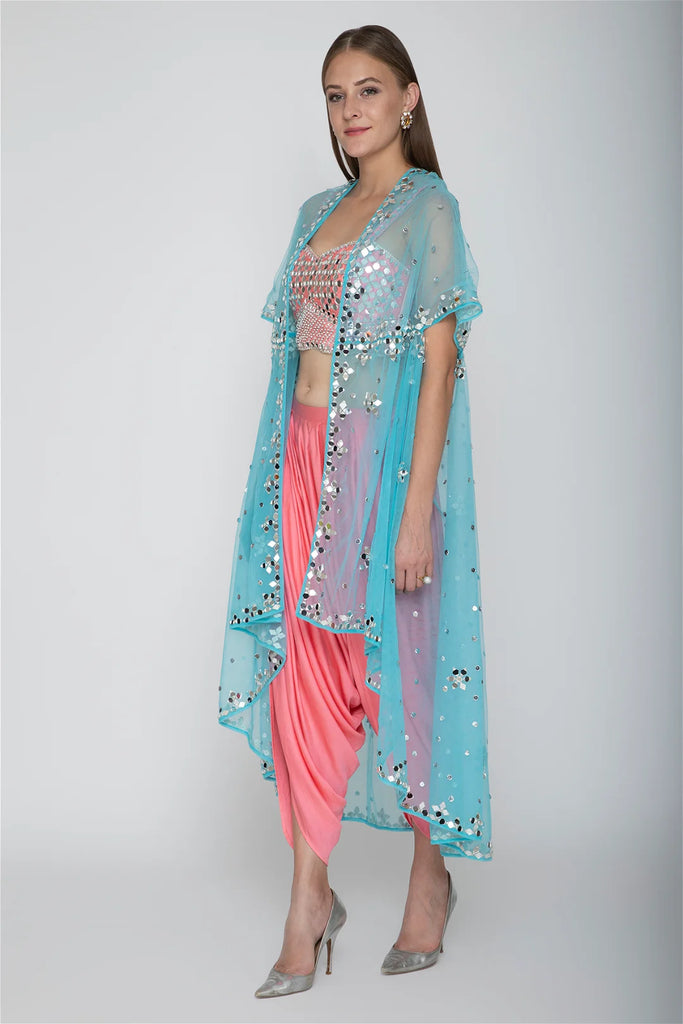 indian clothes uk, india clothing, indian outfit women, indian clothes online uk, dress indian, indian dresses uk, indian lehengas, gown india, traditional indian dresses, dresses for wedding wear, dresses for cocktail, wedding outfits indian, anarkali, evening dresses for party, bridal asian outfit, Lehenga, Lehnga, Shoulder veil dress, Indian partywear, Ethnic fashion, Bollywood outfit, Pink Embroidered Blouse, Dhoti Pants, Sky Blue Cape, Embroidered Blouse