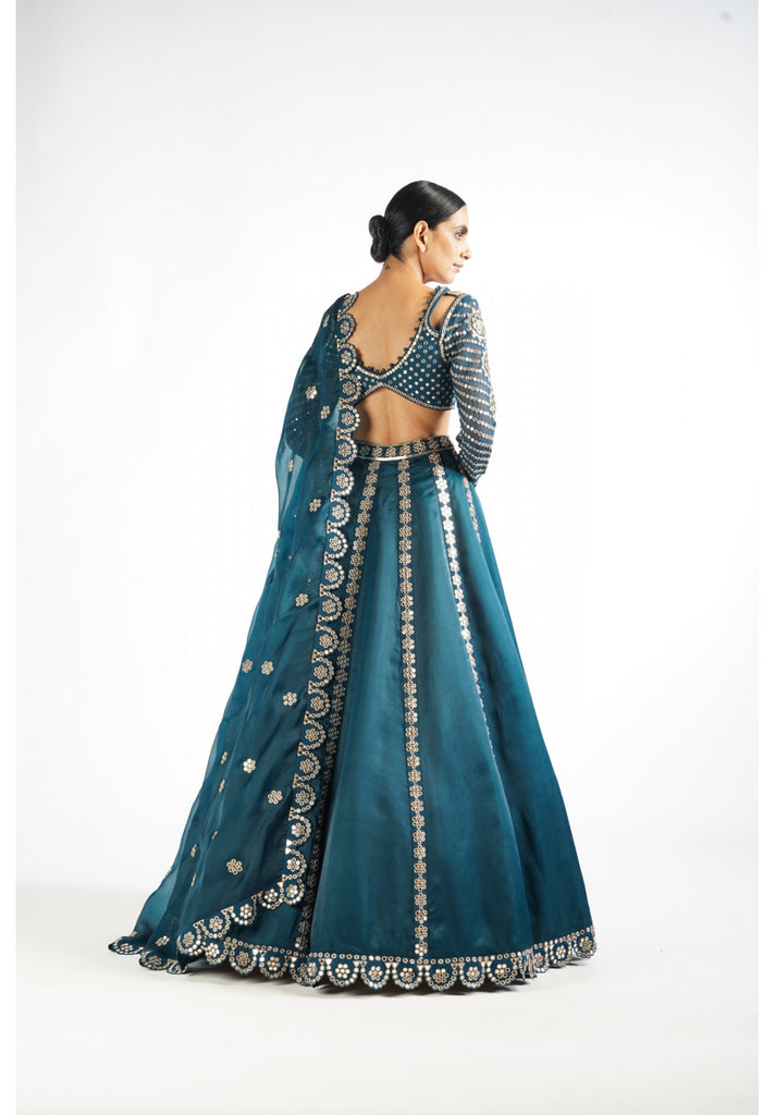 indian clothes uk, india clothing, indian outfit women, indian clothes online uk, dress indian, indian dresses uk, indian lehengas, gown india, traditional indian dresses, dresses for wedding wear, dresses for cocktail, wedding outfits indian, anarkali, evening dresses for party, bridal asian outfit, Lehenga, Lehnga, Shoulder veil dress, Indian partywear, Ethnic fashion, Bollywood outfit, Dark Teal Lehenga Set, Floral Lehenga Set