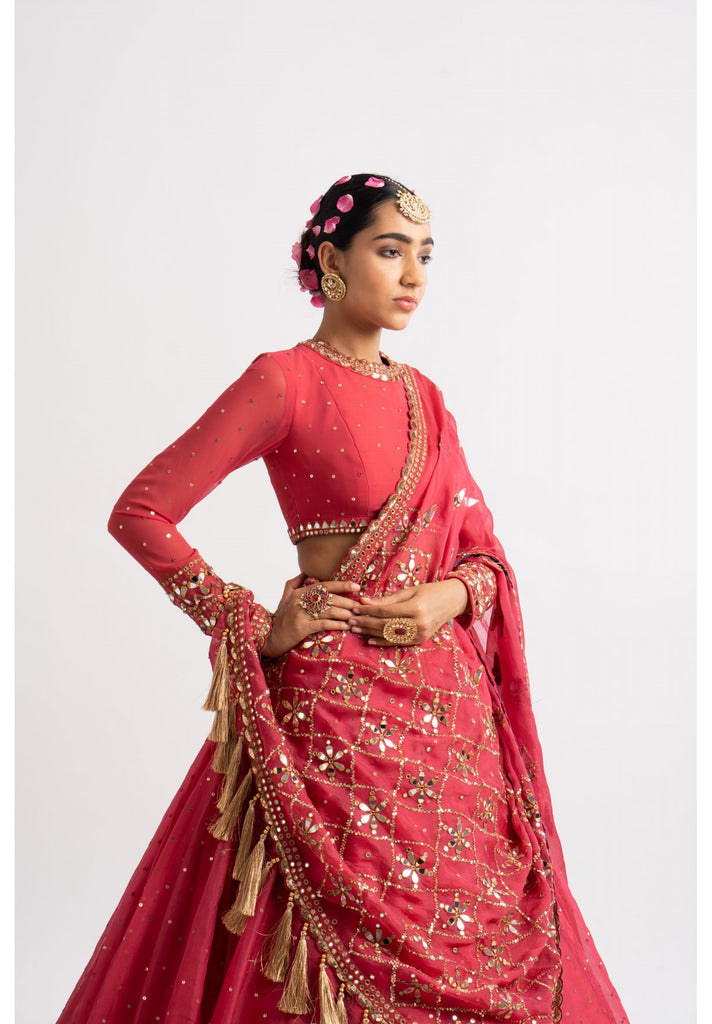 indian clothes uk, india clothing, indian outfit women, indian clothes online uk, dress indian, indian dresses uk, indian lehengas, gown india, traditional indian dresses, dresses for wedding wear, dresses for cocktail, wedding outfits indian, anarkali, evening dresses for party, bridal asian outfit, Lehenga, Lehnga, Shoulder veil dress, Indian partywear, Ethnic fashion, Bollywood outfit,  Coral Lehenga Set, Hand Embroidered Lehenga Set