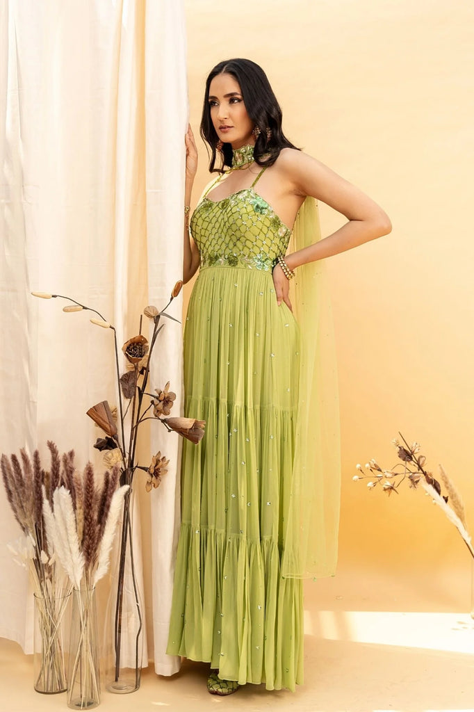 indian clothes uk, india clothing, indian outfit women, indian clothes online uk, dress indian, indian dresses uk, indian lehengas, gown india, traditional indian dresses, dresses for wedding wear, dresses for cocktail, wedding outfits indian, anarkali, evening dresses for party, bridal asian outfit, Lehenga, Lehnga, Shoulder veil dress, Indian partywear, Ethnic fashion, Bollywood outfit, Green Anarkali, Choker Dupatta, 3-Tiered Anarkali